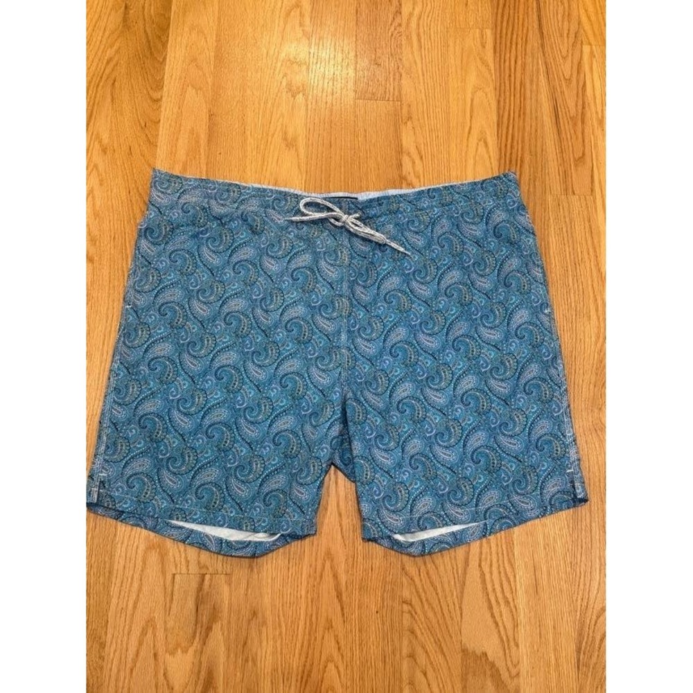 Michaels Swimwear Paisley‎ Swim Trunks Drawstring Closure Mens Shorts 4XLT